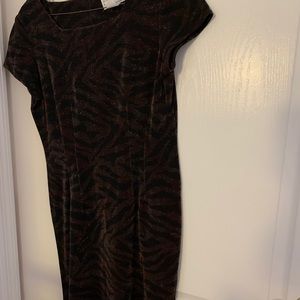 Brown and black sparkly dress